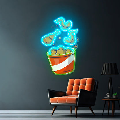 Flying Fried Chicken Led Neon Sign Light Custom Led Signs - Shineneon