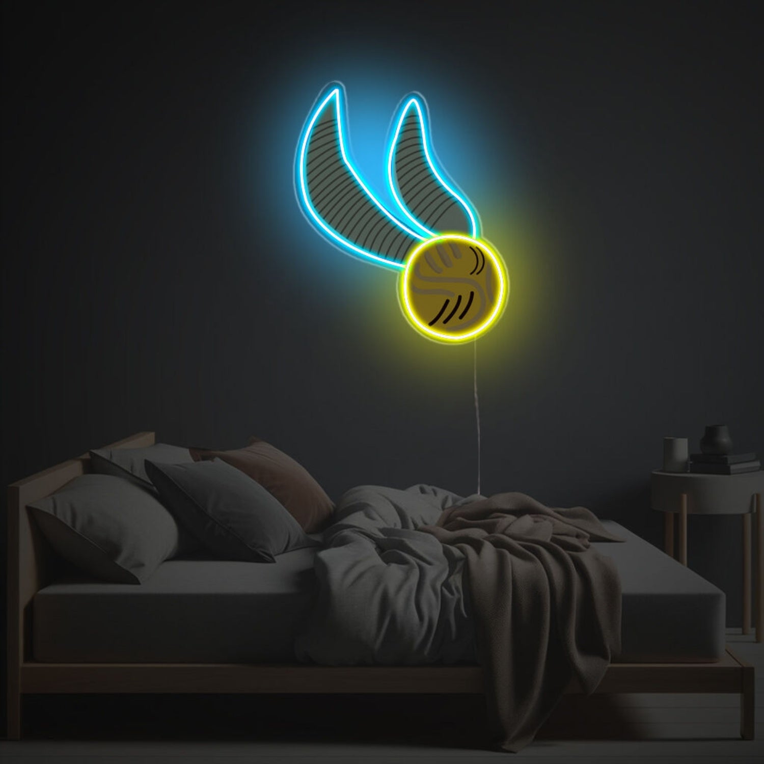 Flying Golden Ball Led Neon Acrylic Artwork | Shineneon