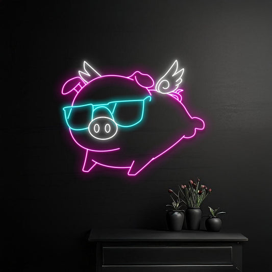 Flying Pig Led Neon Sign