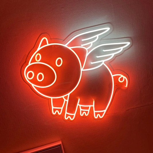 Flying Pig Led Sign Business Neon Signs Wall Art