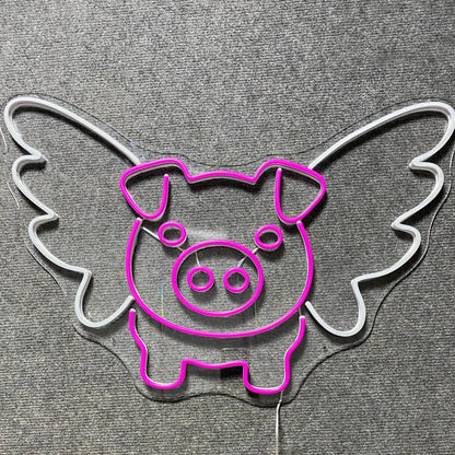 Flying Pig Led Sign Nursery Kid Room Wall Decor | Shineneon