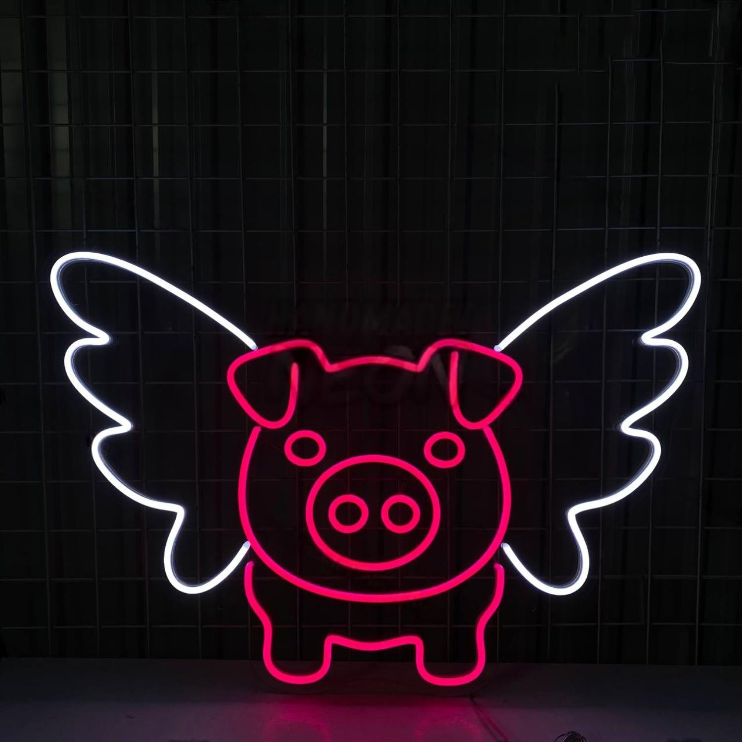 Flying Pig Led Sign Nursery Kid Room Wall Decor | Shineneon