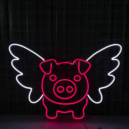 Flying Pig Led Sign Nursery Kid Room Wall Decor | Shineneon