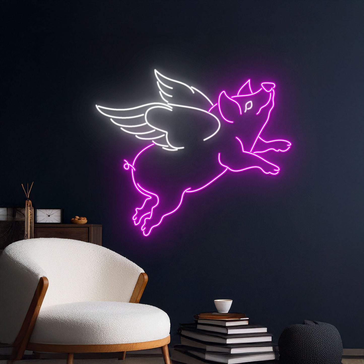 Flying Pig Neon Sign