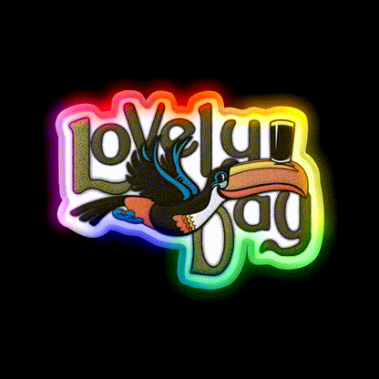 Flying Toucan Beer Bar Decor Led Neon Sign Rgb Color - LED neon sign close-up detail
