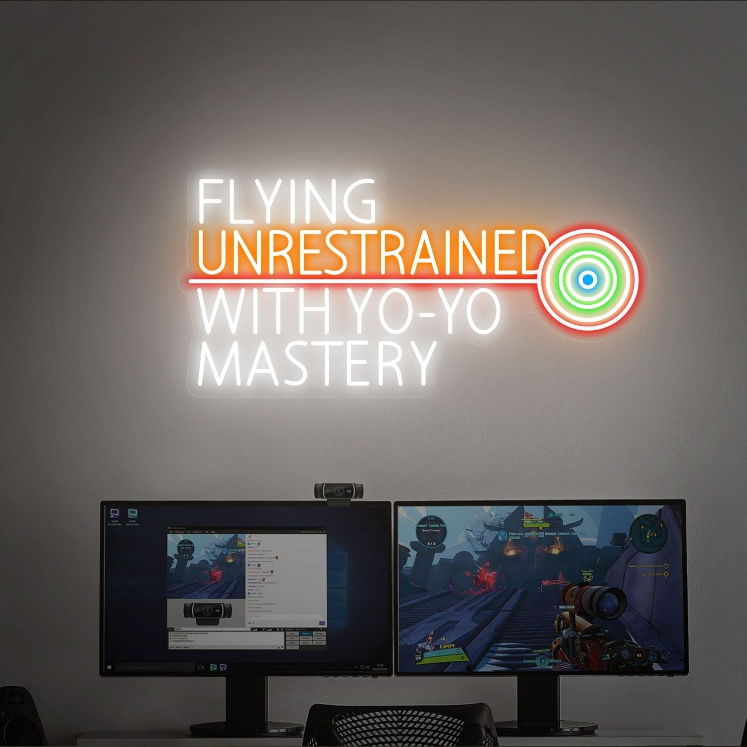 Flying Unrestrained With Yo - Yo Mastery Wall Art Led Neon Sign - Shineneon