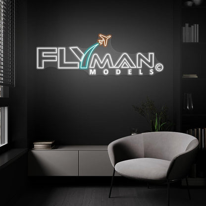 Flyman Models Airplane Led Neon Sign For And Model Shop Decor | Shineneon