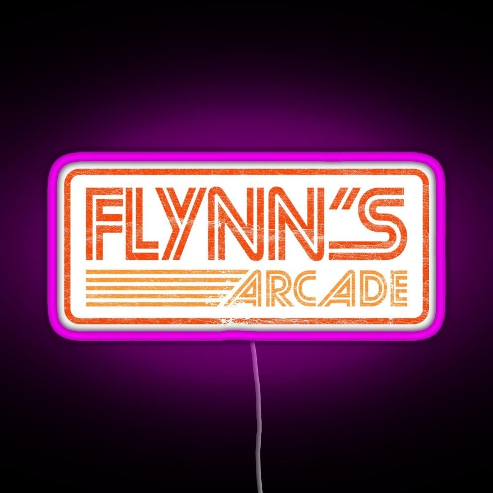 Flynn S Arcade 80s Retro Rgb Led Neon Sign Pop Wall Art - Shineneon