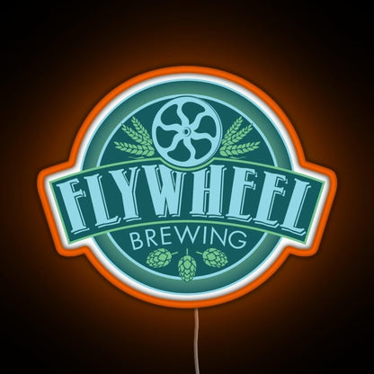 Flywheel Brewing Logo Rgb Led Neon Sign Pop Wall Art - Shineneon