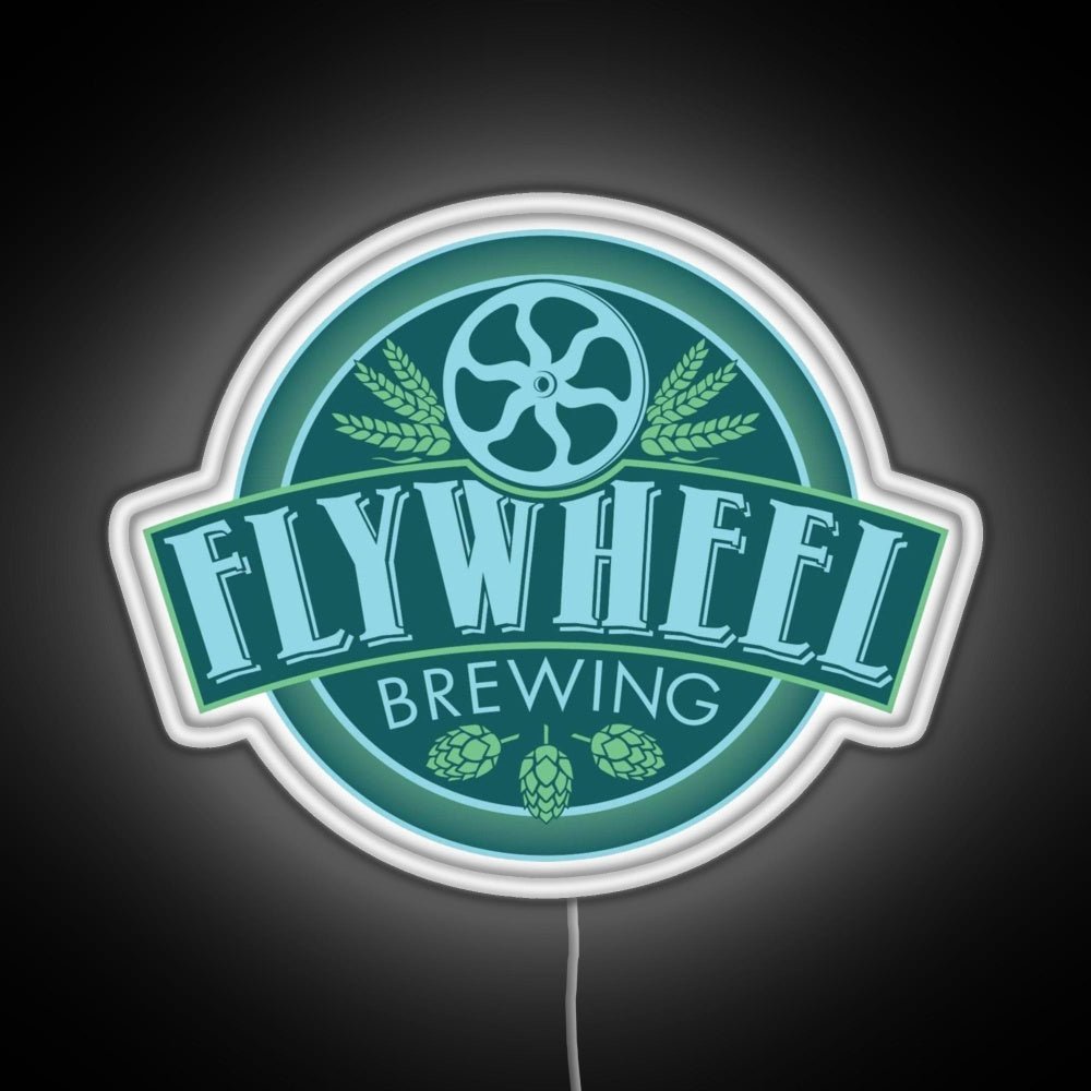 Flywheel Brewing Logo Rgb Led Neon Sign Pop Wall Art - Shineneon