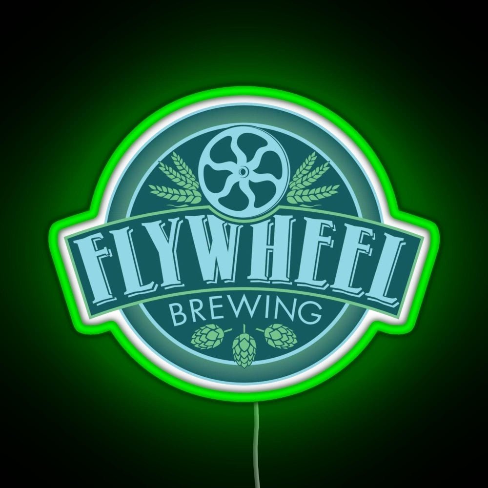 Flywheel Brewing Logo Rgb Led Neon Sign Pop Wall Art - Shineneon