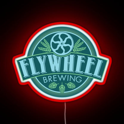 Flywheel Brewing Logo Rgb Led Neon Sign Pop Wall Art - Shineneon