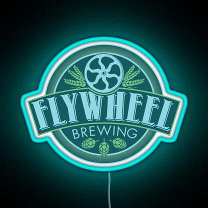 Flywheel Brewing Logo Rgb Led Neon Sign Pop Wall Art - Shineneon