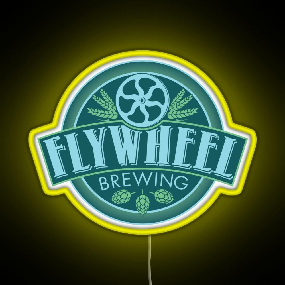 Flywheel Brewing Logo Rgb Led Neon Sign Pop Wall Art - Shineneon