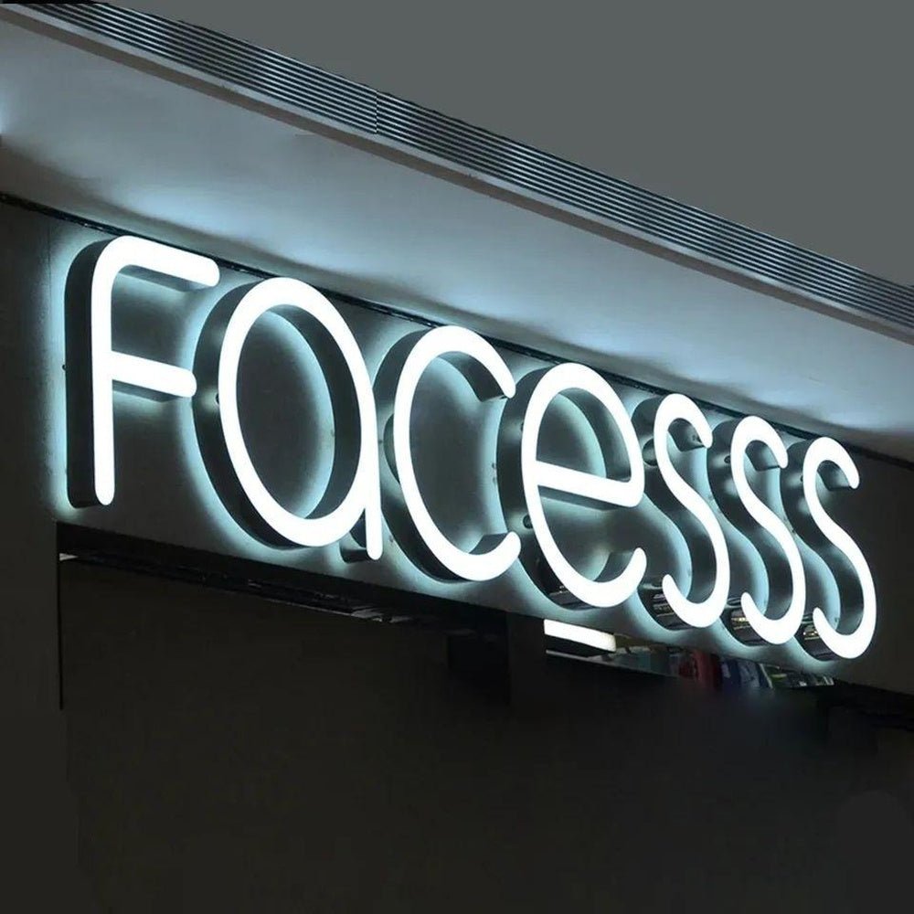 Focesss 3D Front And Back Lit Letters Metal Led Sign - Shineneon