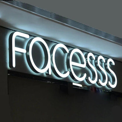 Focesss 3D Front And Back Lit Letters Metal Led Sign - Shineneon
