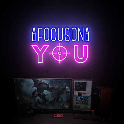 Focus On You Led Neon Sign Adding A Vibrant Touch To Home Decor Office | Shineneon