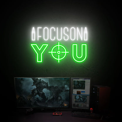 Focus On You Led Neon Sign Adding A Vibrant Touch To Home Decor Office | Shineneon