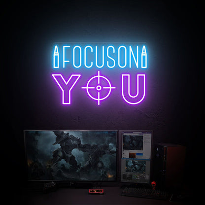 Focus On You Led Neon Sign Adding A Vibrant Touch To Home Decor Office | Shineneon