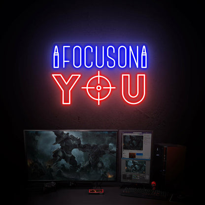 Focus On You Led Neon Sign Adding A Vibrant Touch To Home Decor Office | Shineneon