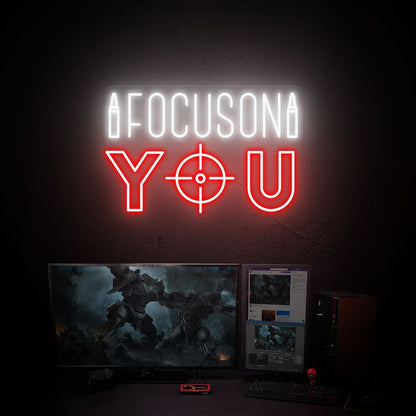 Focus On You Led Neon Sign Adding A Vibrant Touch To Home Decor Office | Shineneon