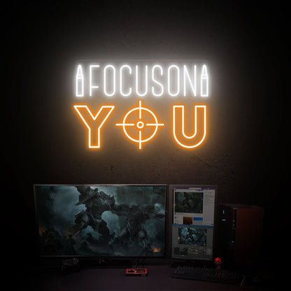 Focus On You Led Neon Sign Adding A Vibrant Touch To Home Decor Office | Shineneon