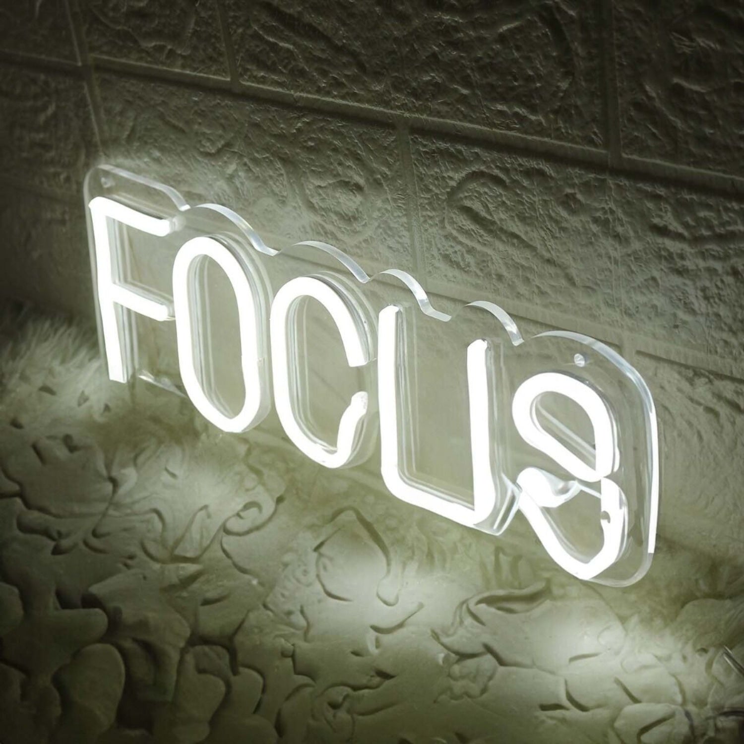Focus White Led Neon Sign - Shineneon