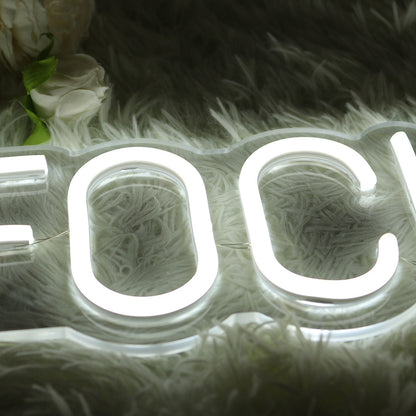 Focus White Led Neon Sign - Shineneon