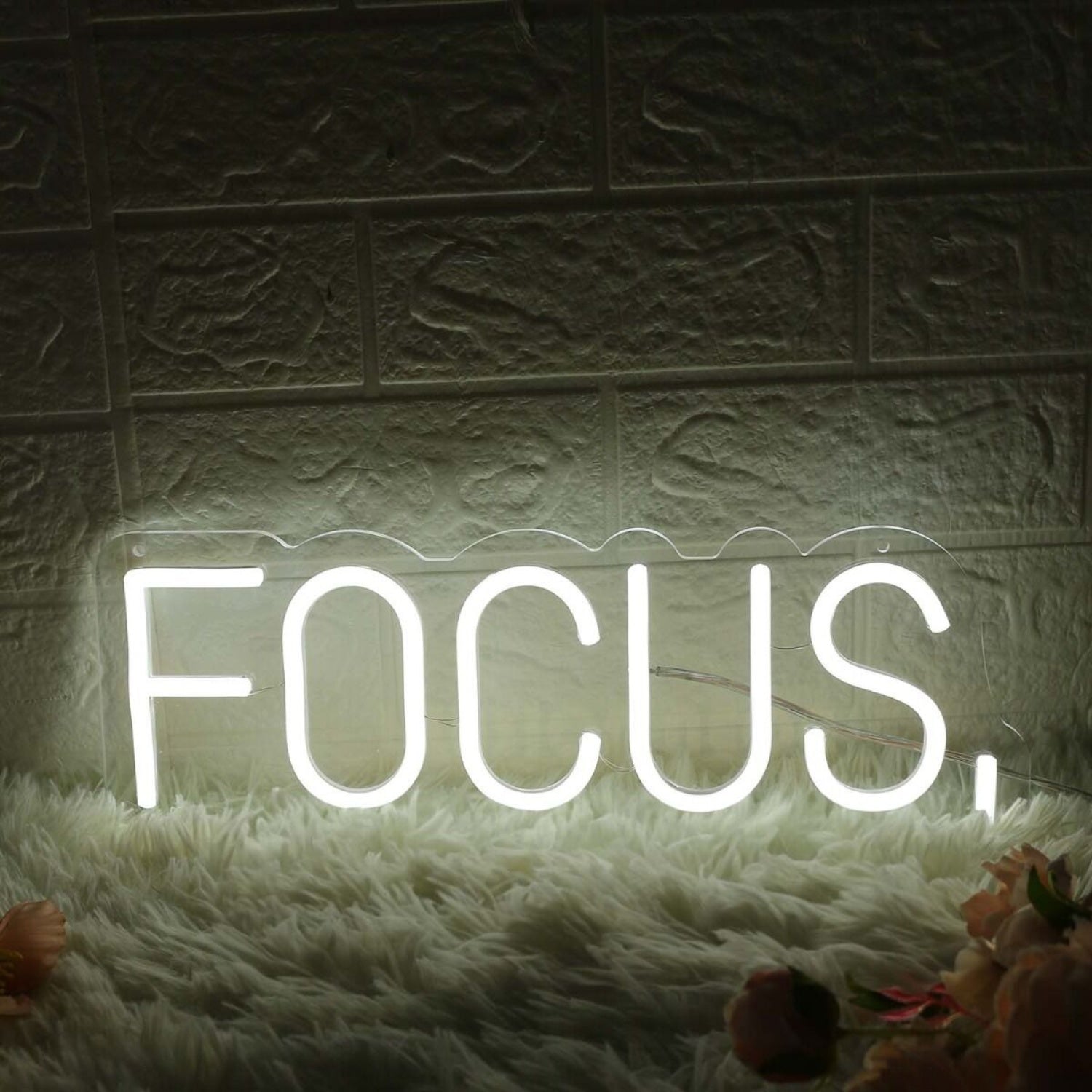 Focus White Led Neon Sign - Shineneon