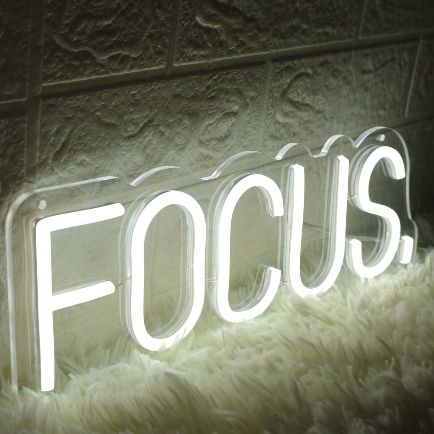 Focus White Led Neon Sign - Shineneon