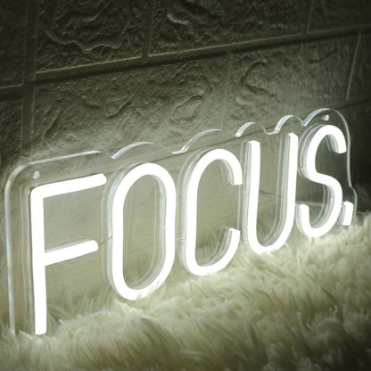 Focus White Led Neon Sign - Shineneon