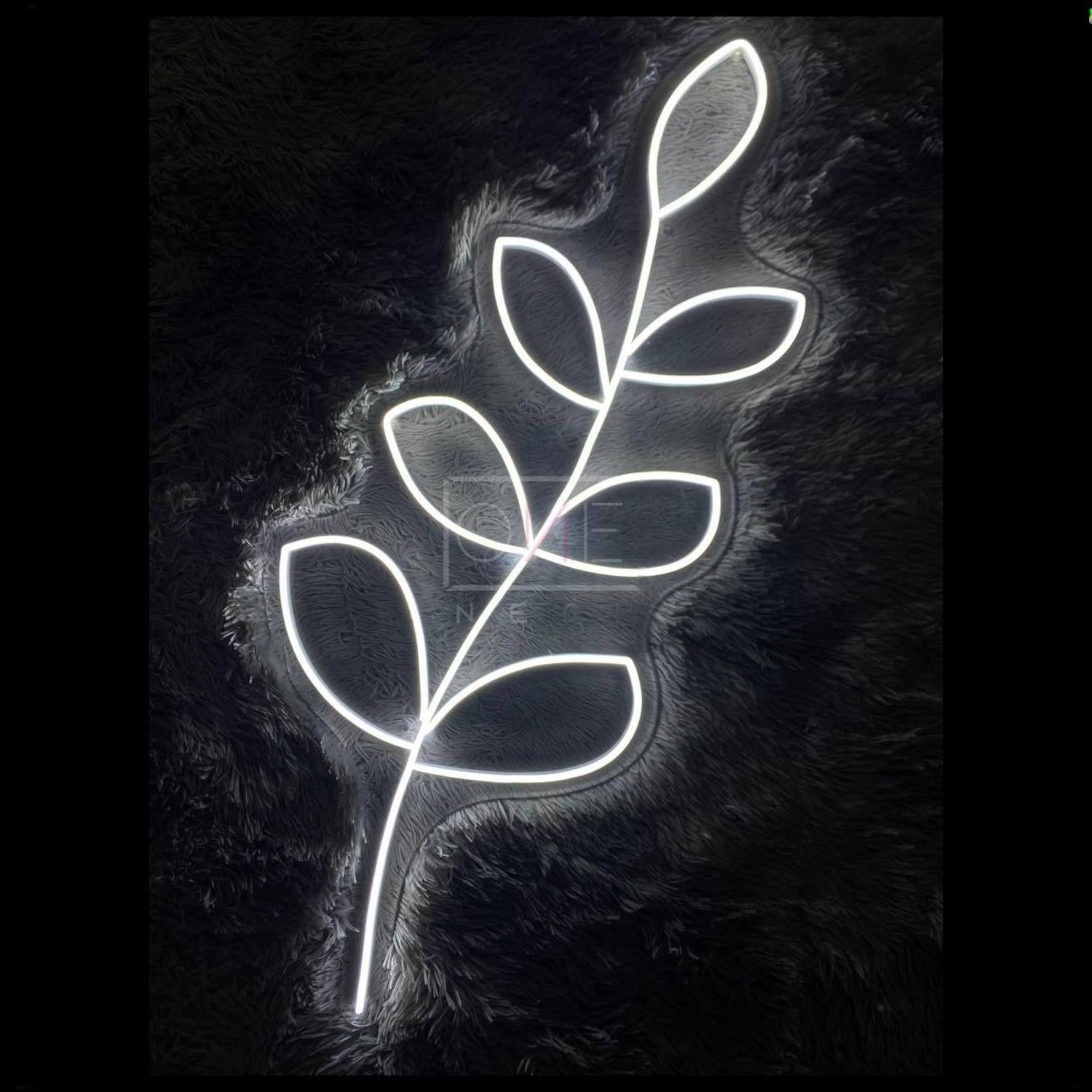 Foliage White Leafy Branch Led Neon Sign For Indoor Wall Art Cafe Decor | Shineneon