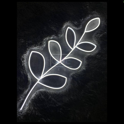 Foliage White Leafy Branch Led Neon Sign For Indoor Wall Art Cafe Decor | Shineneon