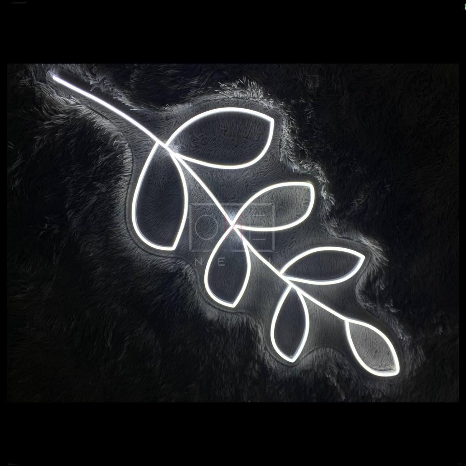 Foliage White Leafy Branch Led Neon Sign For Indoor Wall Art Cafe Decor | Shineneon