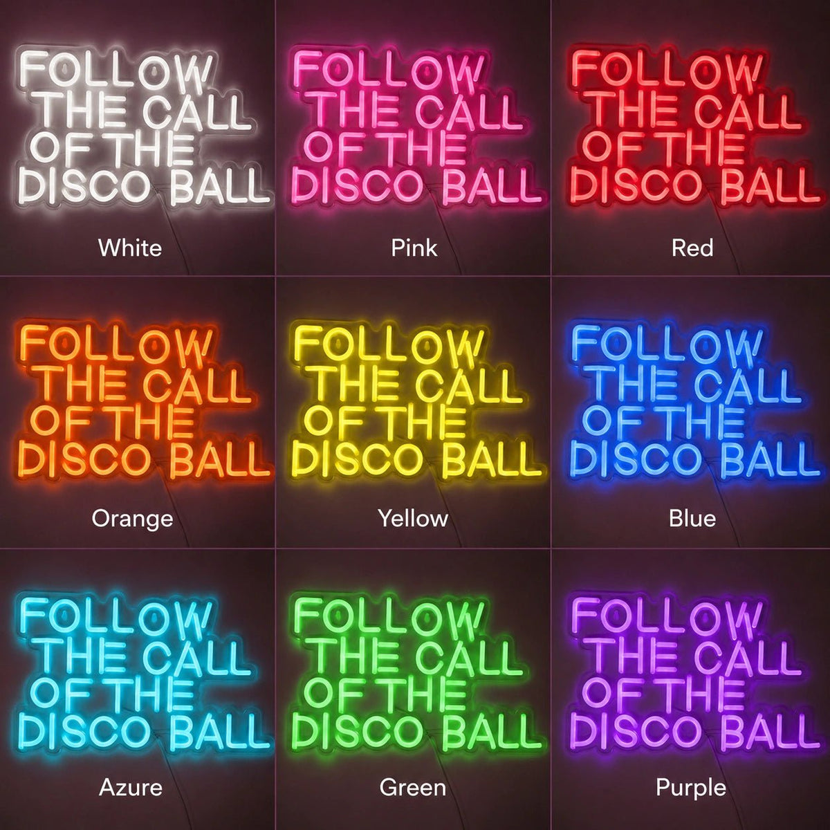 Follow The Call Of The Disco Ball LED Neon Sign - Shineneon