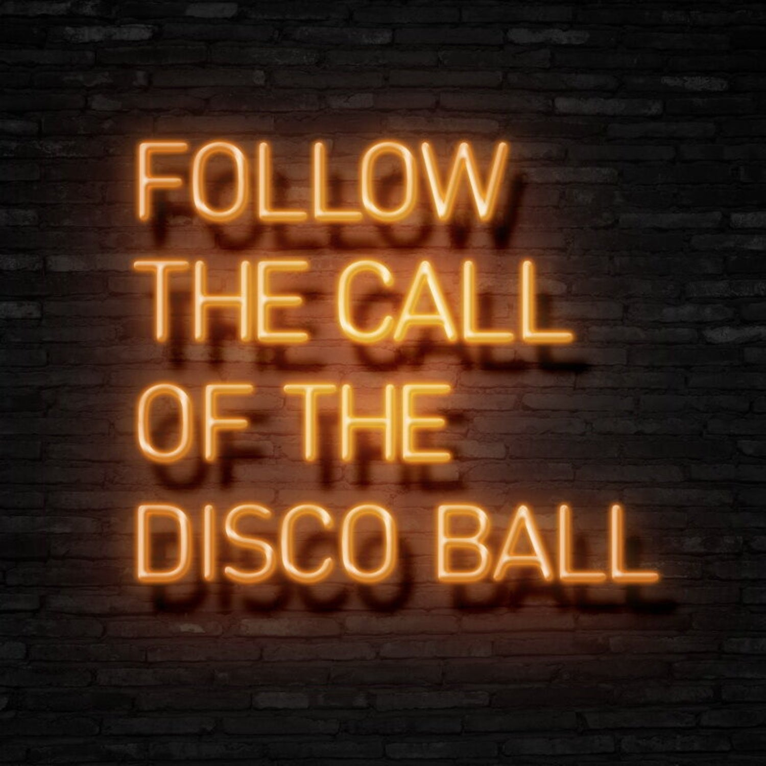 Follow The Call Of The Disco Ball Neon Sign For Party | Shineneon