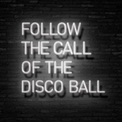 Follow The Call Of The Disco Ball Neon Sign For Party | Shineneon