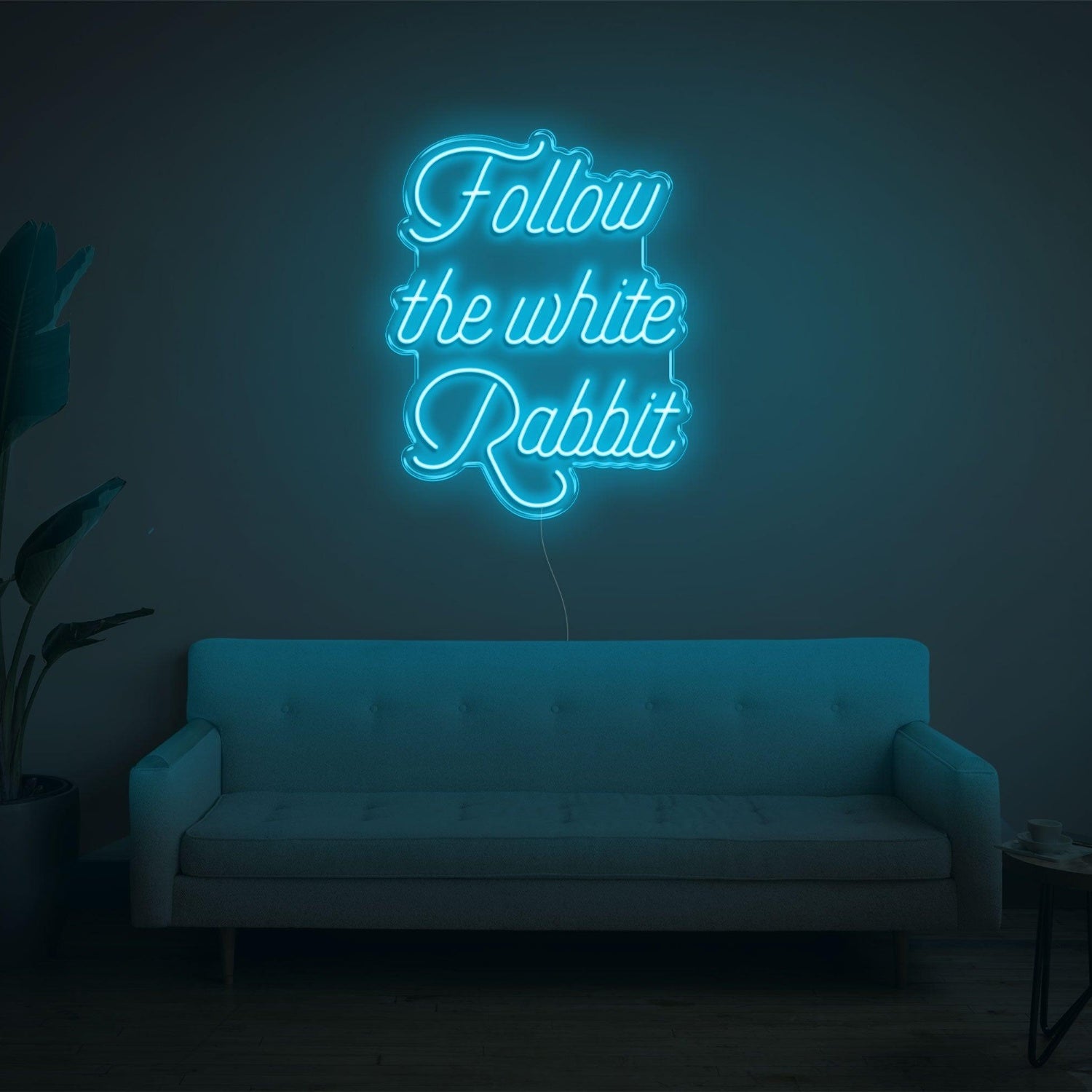 Follow The White Rabbit Led Neon Sign | Shineneon