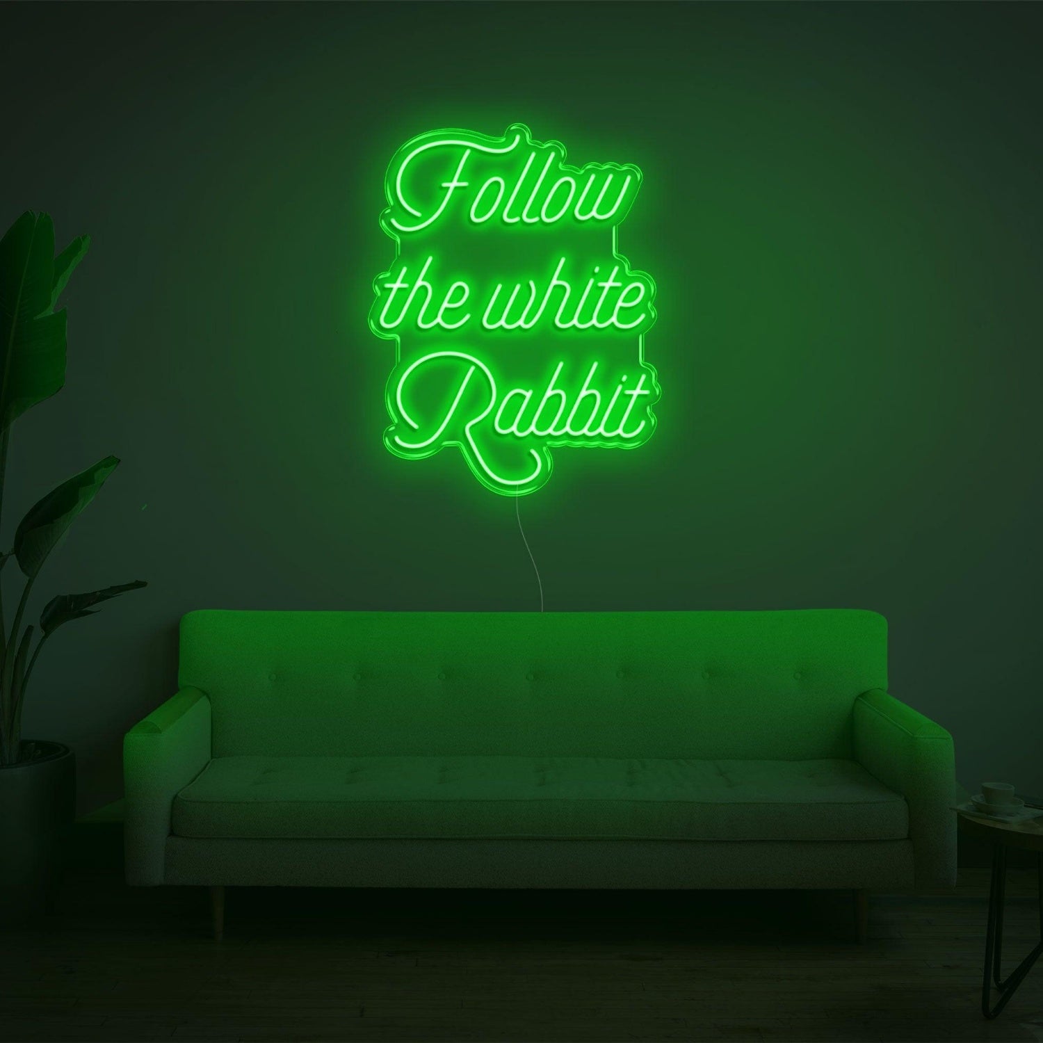 Follow The White Rabbit Led Neon Sign | Shineneon