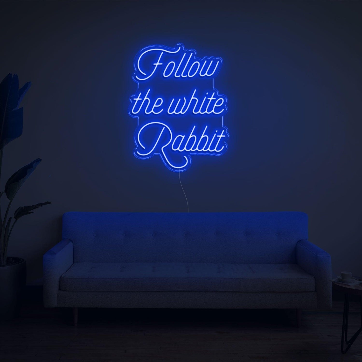 Follow The White Rabbit Led Neon Sign | Shineneon