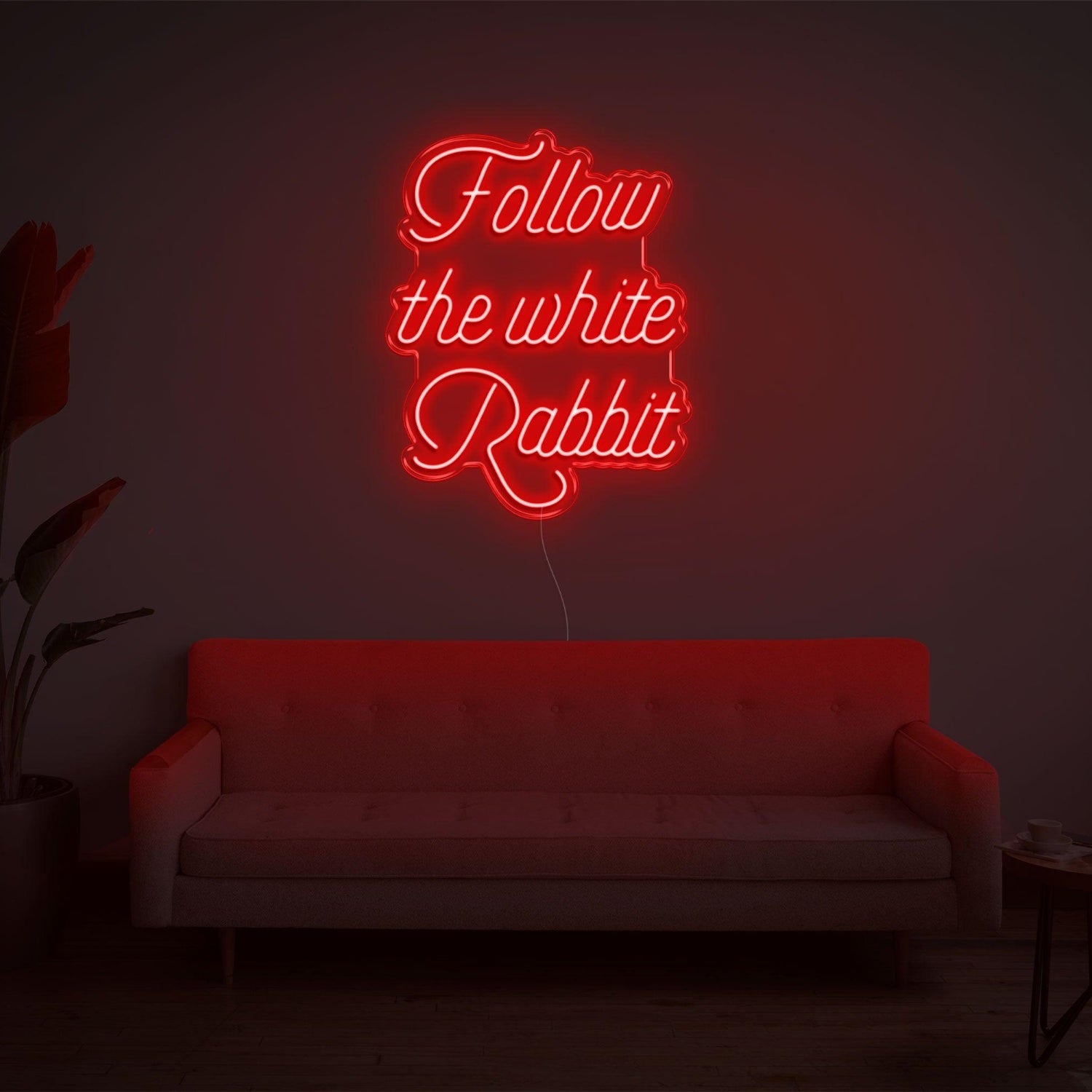 Follow The White Rabbit Led Neon Sign | Shineneon