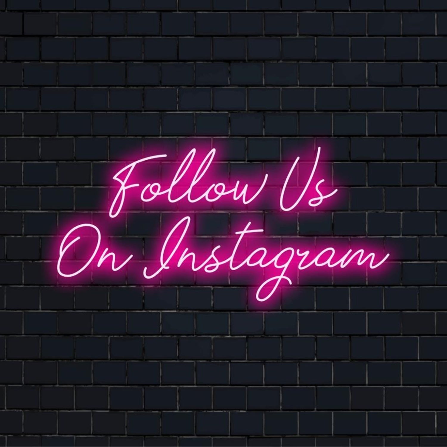 Follow Us On Instagram Pink Led Neon Sign For Shop Wall Decor | Shineneon