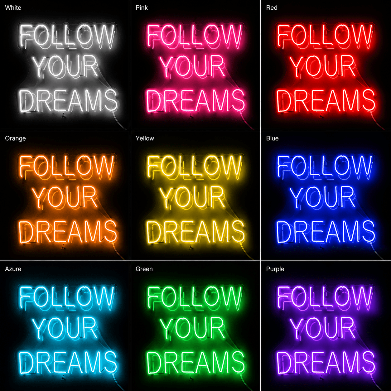 Follow Your Dreams LED Neon Sign Wall Neon Sign - Shineneon