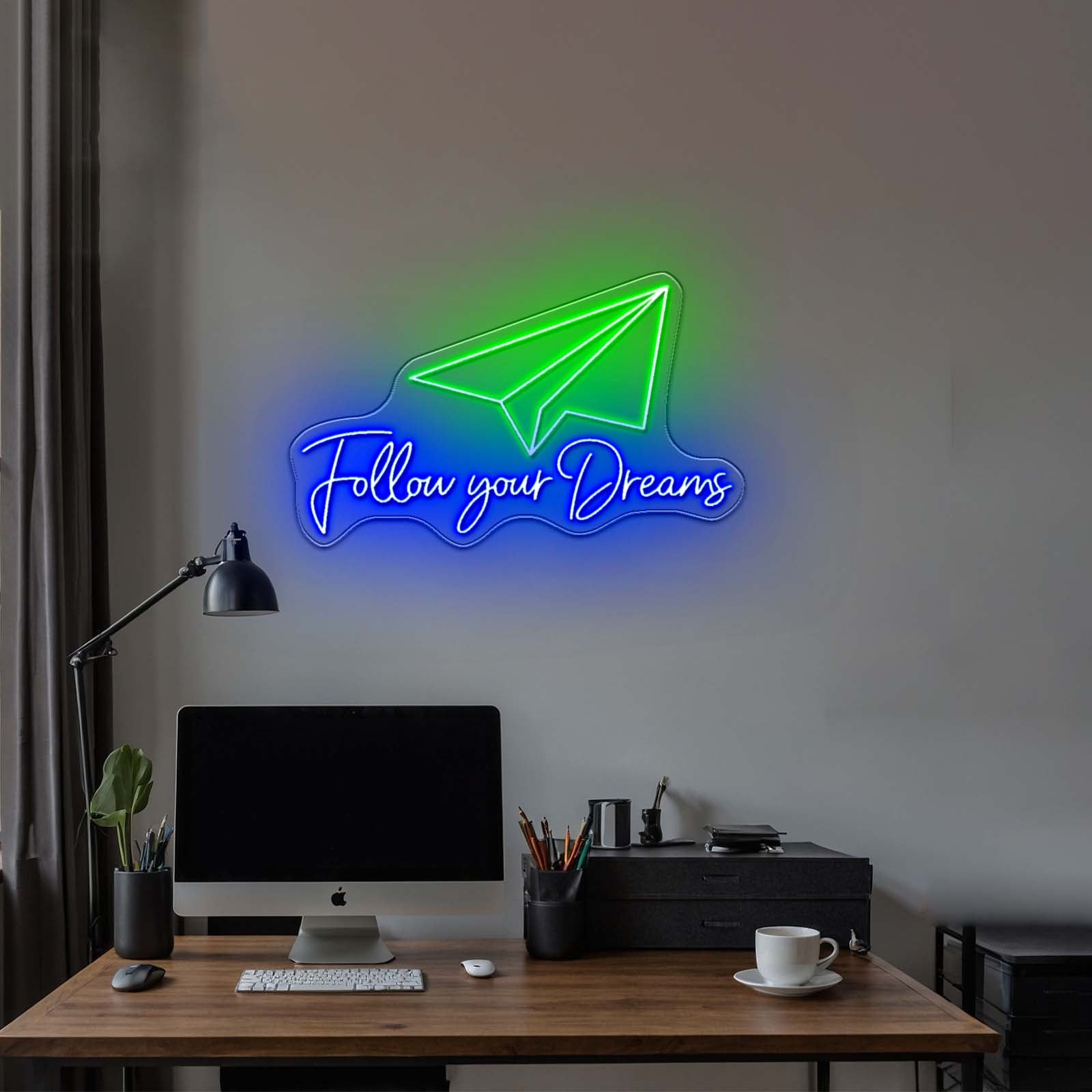 Fountain Pen Artwork Personalized Light Up Sign