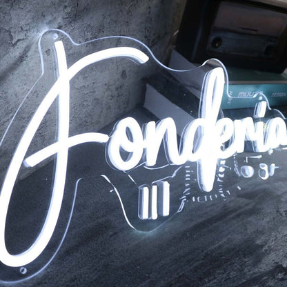 Fonderia White Led Neon Sign - Shineneon
