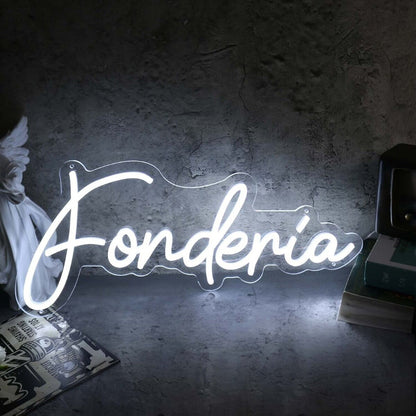 Fonderia White Led Neon Sign - Shineneon
