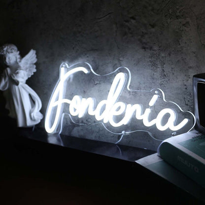 Fonderia White Led Neon Sign - Shineneon