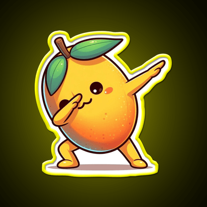 Food Chibi Series Cute Mango Chan 003 Snack Food Led Neon Sign Rgb Color - Shineneon