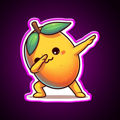 Food Chibi Series Cute Mango Chan 003 Snack Food Led Neon Sign Rgb Color - Shineneon
