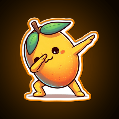 Food Chibi Series Cute Mango Chan 003 Snack Food Led Neon Sign Rgb Color - Shineneon